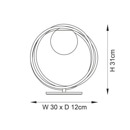 Endon 92491 - Bordslampa EMILIO 1xG9/3W/230V guld/vit
