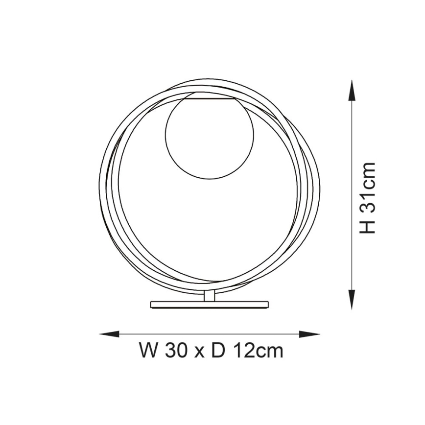 Endon 92491 - Bordslampa EMILIO 1xG9/3W/230V guld/vit
