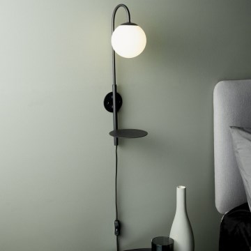 Endon 92726 - Vägglampa HALO 1xG9/3W/230V svart/vit