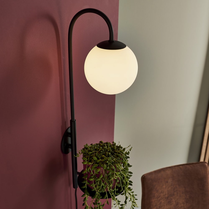 Endon 92726 - Vägglampa HALO 1xG9/3W/230V svart/vit