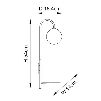 Endon 92726 - Vägglampa HALO 1xG9/3W/230V svart/vit