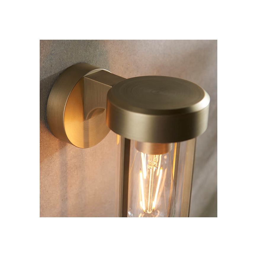 Endon 92855 - Badrumsvägglampa 1xE27/6W/230V IP44 mässing