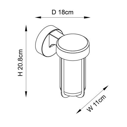 Endon 92855 - Badrumsvägglampa 1xE27/6W/230V IP44 mässing