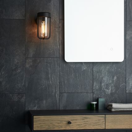 Endon 92859 - Badrumsvägglampa 1xE27/6W/230V IP44 svart