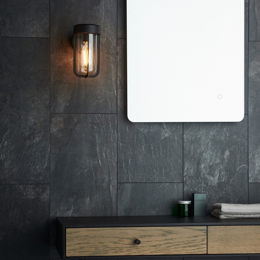 Endon 92859 - Badrumsvägglampa 1xE27/6W/230V IP44 svart