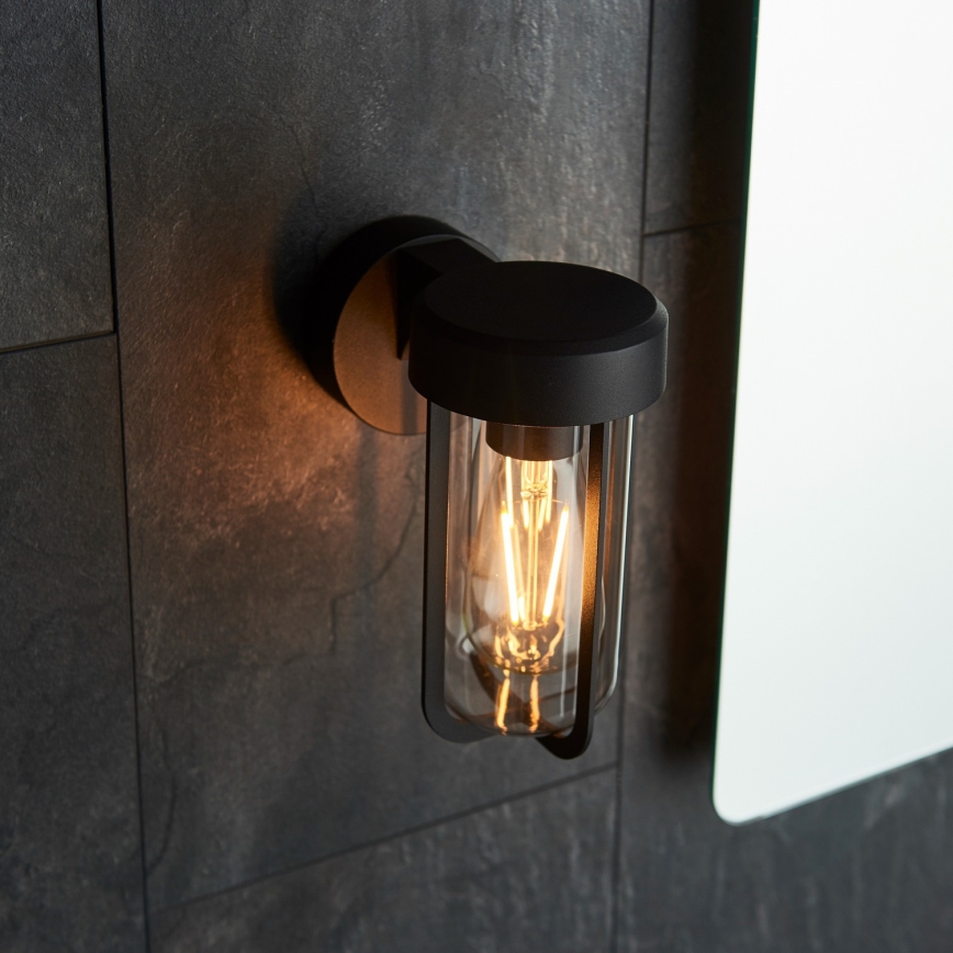Endon 92859 - Badrumsvägglampa 1xE27/6W/230V IP44 svart