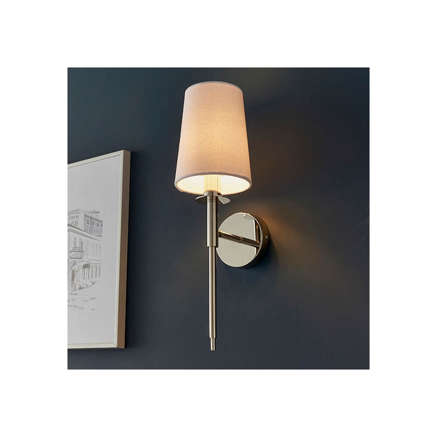 Endon 92949 - Vägglampa 1xE14/6W/230V vit/blank krom