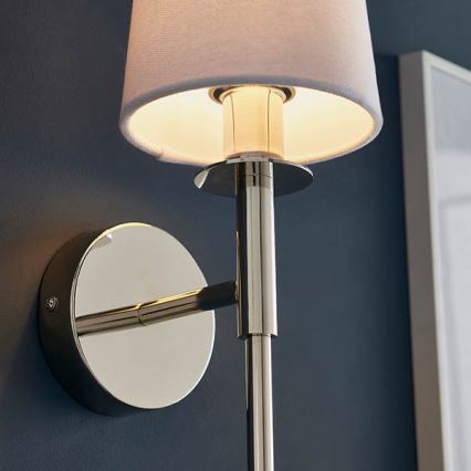 Endon 92949 - Vägglampa 1xE14/6W/230V vit/blank krom