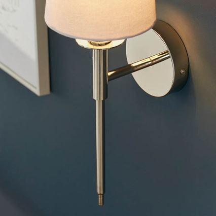 Endon 92949 - Vägglampa 1xE14/6W/230V vit/blank krom