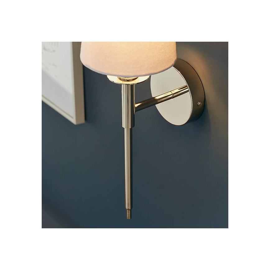 Endon 92949 - Vägglampa 1xE14/6W/230V vit/blank krom