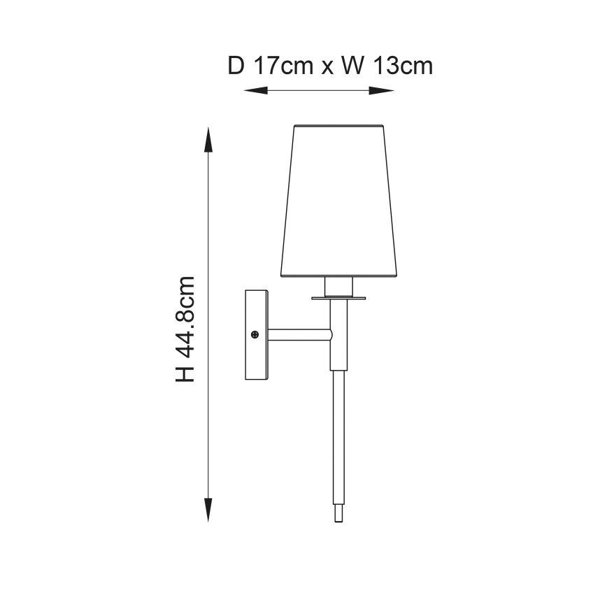 Endon 92949 - Vägglampa 1xE14/6W/230V vit/blank krom