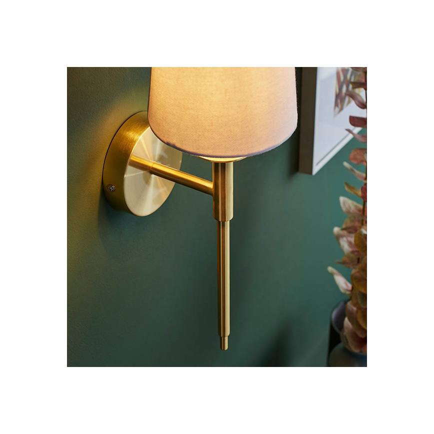 Endon 92955 - Vägglampa 1xE14/6W/230V vit/guld