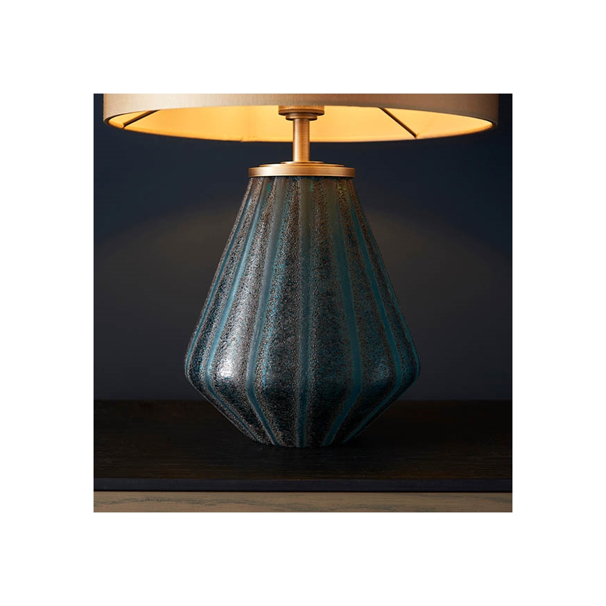 Endon 93059 - Bordslampa ALYSSIA 1xE27/10W/230V guld/blå