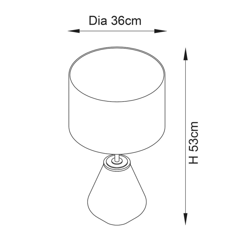 Endon 93059 - Bordslampa ALYSSIA 1xE27/10W/230V guld/blå