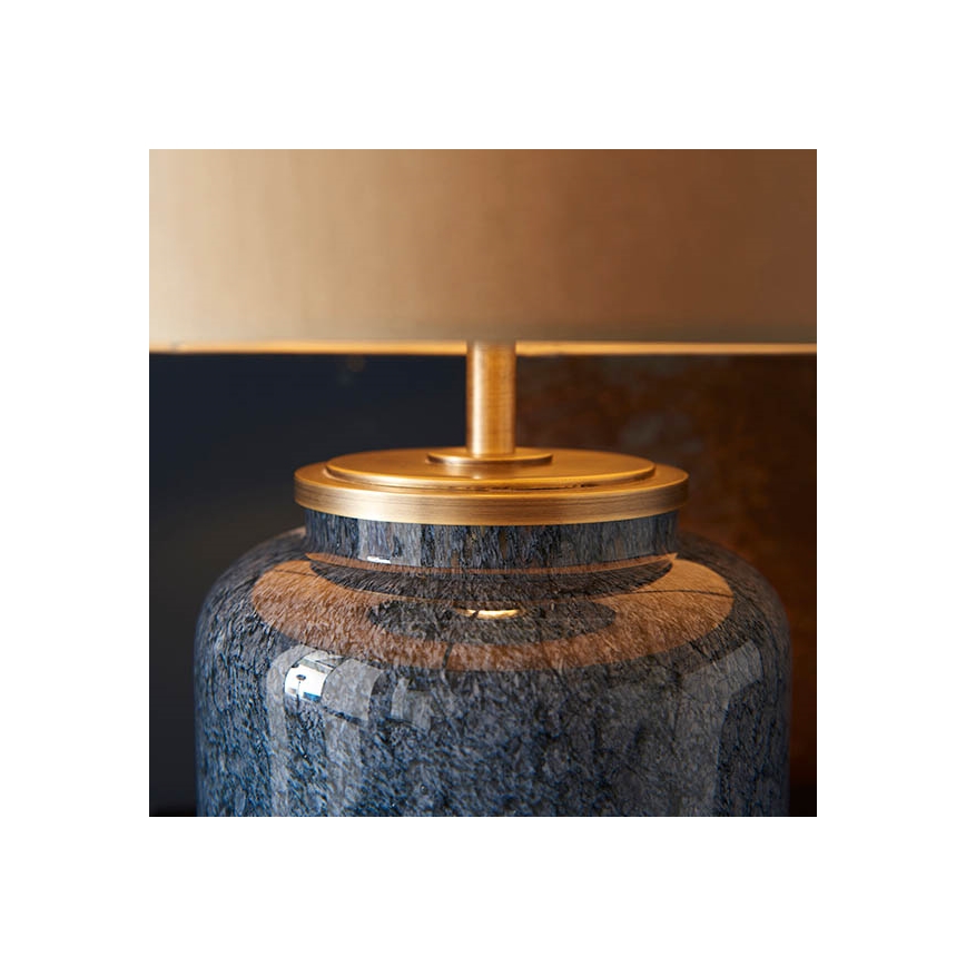 Endon 93067 - Bordslampa ZINNIA 1xE27/10W/230V blå/guld