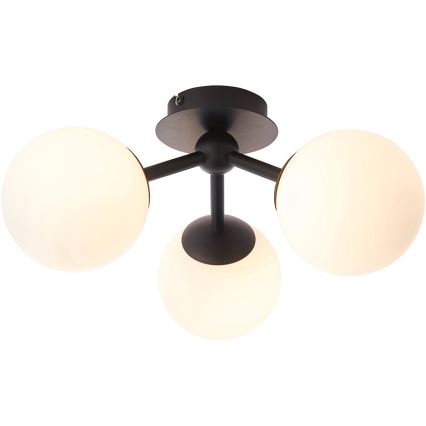 Endon 93489 - FRIO ytmonterad badrumstaklampa 3xG9/3W/230V IP44 svart