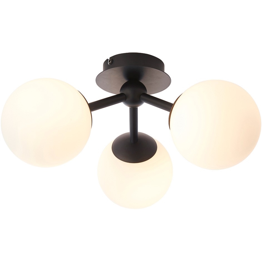 Endon 93489 - FRIO ytmonterad badrumstaklampa 3xG9/3W/230V IP44 svart