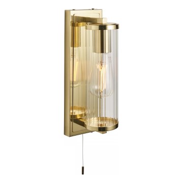 Endon 94075 - Vägglampa för badrum TAYLOR 1xE27/10W/230V IP44 guld