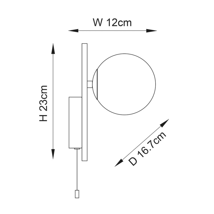 Endon 94081 - Badrumsvägglampa SPA 1xG9/3W/230V IP44 svart