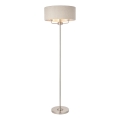 Endon 94359 - Golvlampa HIGHCLERE 3xE14/40W/230V beige/skinande krom diameter 47 cm