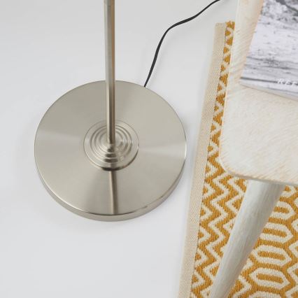 Endon 94359 - Golvlampa HIGHCLERE 3xE14/40W/230V beige/skinande krom diameter 47 cm