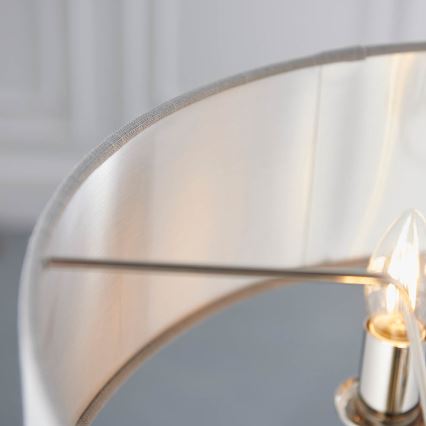 Endon 94377 - Ljuskrona på kedja HIGHCLERE 3xE14/40W/230V grå/skinande krom diameter 45 cm