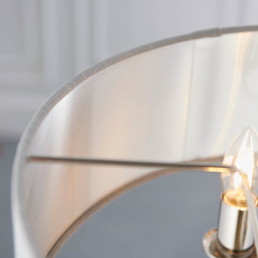 Endon 94377 - Ljuskrona på kedja HIGHCLERE 3xE14/40W/230V grå/skinande krom diameter 45 cm