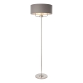 Endon 94378 - Golvlampa HIGHCLERE 1xE14/40W/230V grå/skinande krom diameter 47 cm