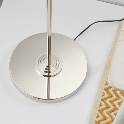 Endon 94378 - Golvlampa HIGHCLERE 1xE14/40W/230V grå/skinande krom diameter 47 cm