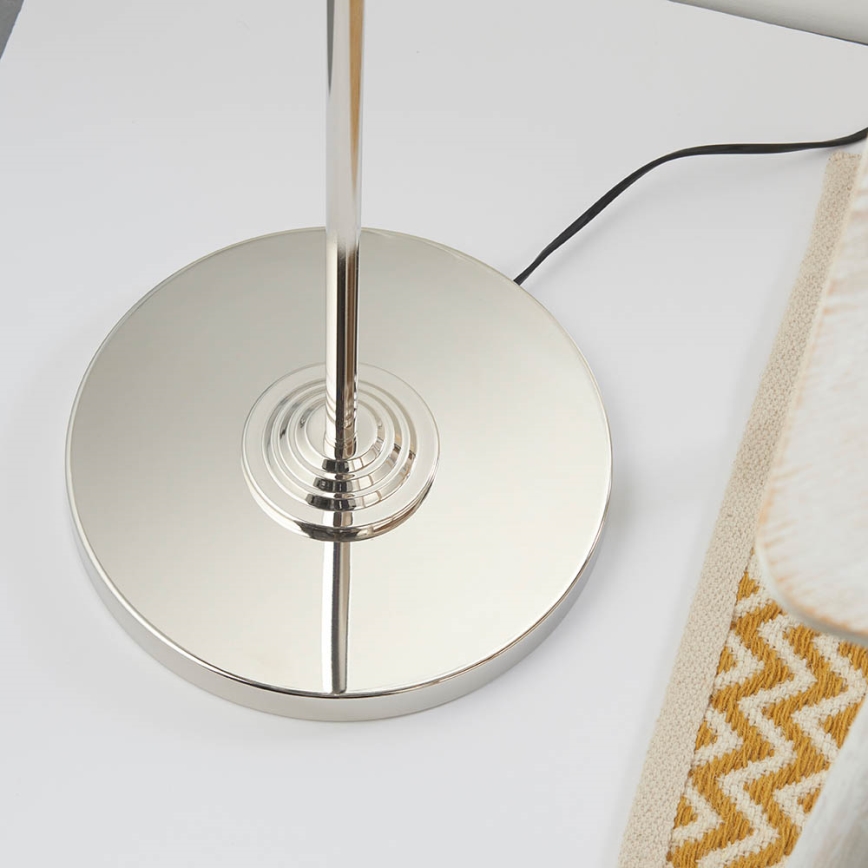 Endon 94378 - Golvlampa HIGHCLERE 1xE14/40W/230V grå/skinande krom diameter 47 cm