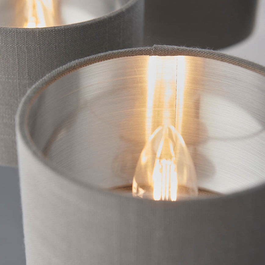 Endon 94381 - Ljuskrona på kedja HIGHCLERE 6xE14/28W/230V grå/skinande krom