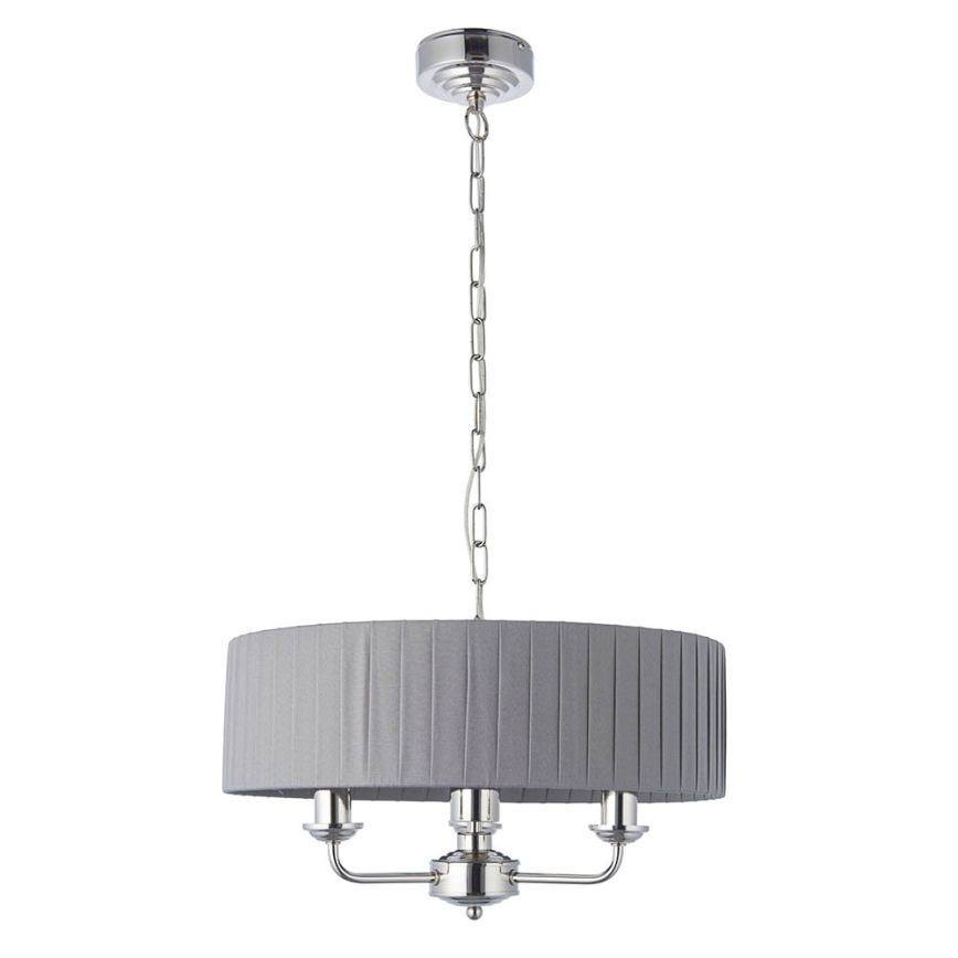 Endon 94394 - Ljuskrona på kedja HIGHCLERE 3xE14/40W/230V mörk/skinande krom diameter 45 cm