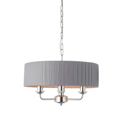 Endon 94394 - Ljuskrona på kedja HIGHCLERE 3xE14/40W/230V mörk/skinande krom diameter 45 cm