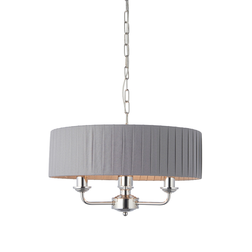 Endon 94394 - Ljuskrona på kedja HIGHCLERE 3xE14/40W/230V mörk/skinande krom diameter 45 cm