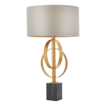 Endon 95213 - Bordslampa 1xE27/10W/230V grå/mässing/svart