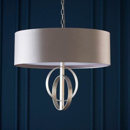 Endon 95215 - Taklampa med kedja 5xE27/10W/230V Ø 70 cm grå