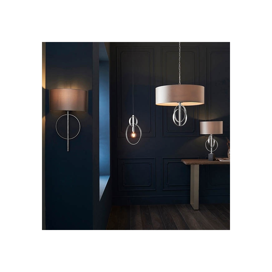 Endon 95215 - Taklampa med kedja 5xE27/10W/230V Ø 70 cm grå