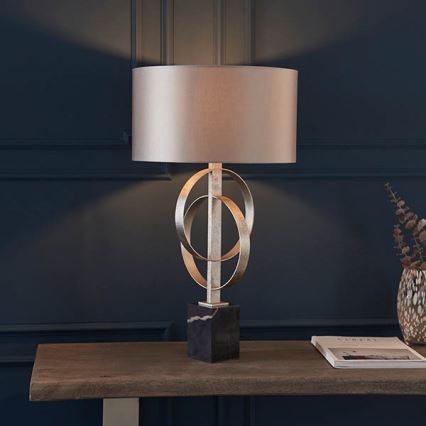 Endon 95217 - Bordslampa 1xE27/10W/230V grå/svart