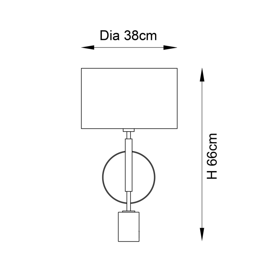 Endon 95217 - Bordslampa 1xE27/10W/230V grå/svart