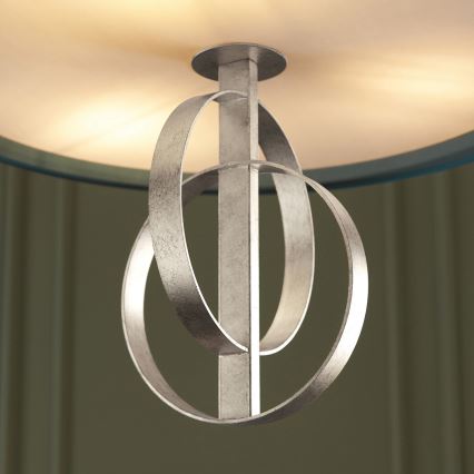 Endon 95224 - Taklampa med kedja 3xE27/10W/230V Ø 60 cm blå/grå