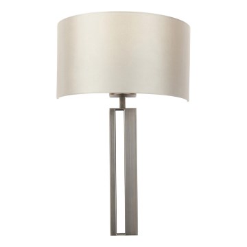 Endon 95449 - Vägglampa 1xE27/10W/230V beige/mattkrom