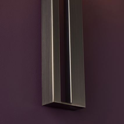 Endon 95449 - Vägglampa 1xE27/10W/230V beige/mattkrom