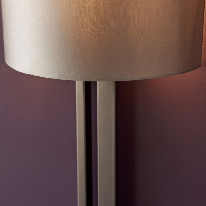 Endon 95449 - Vägglampa 1xE27/10W/230V beige/mattkrom