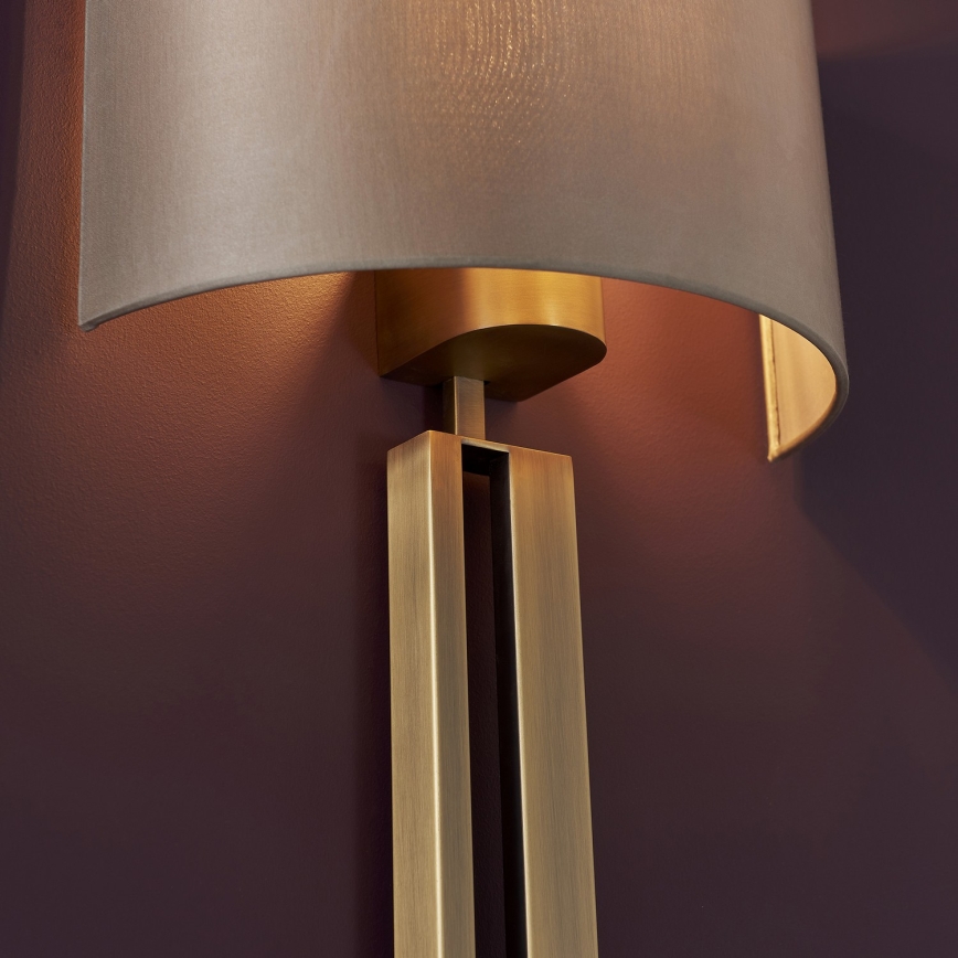 Endon 95452 - Vägglampa 1xE27/10W/230V beige/guld