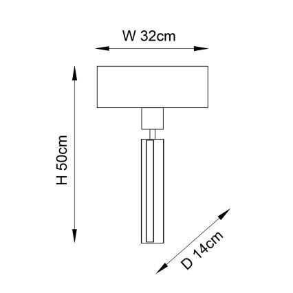 Endon 95452 - Vägglampa 1xE27/10W/230V beige/guld