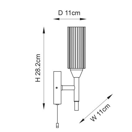 Endon 97171 - Vägglampa för badrum NATORI 1xG9/3W/230V IP44 skinande krom