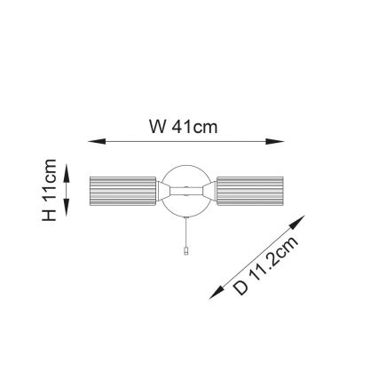 Endon 97172 - Badrumsvägglampa NATORI 2xG9/3W/230V IP44 blank krom