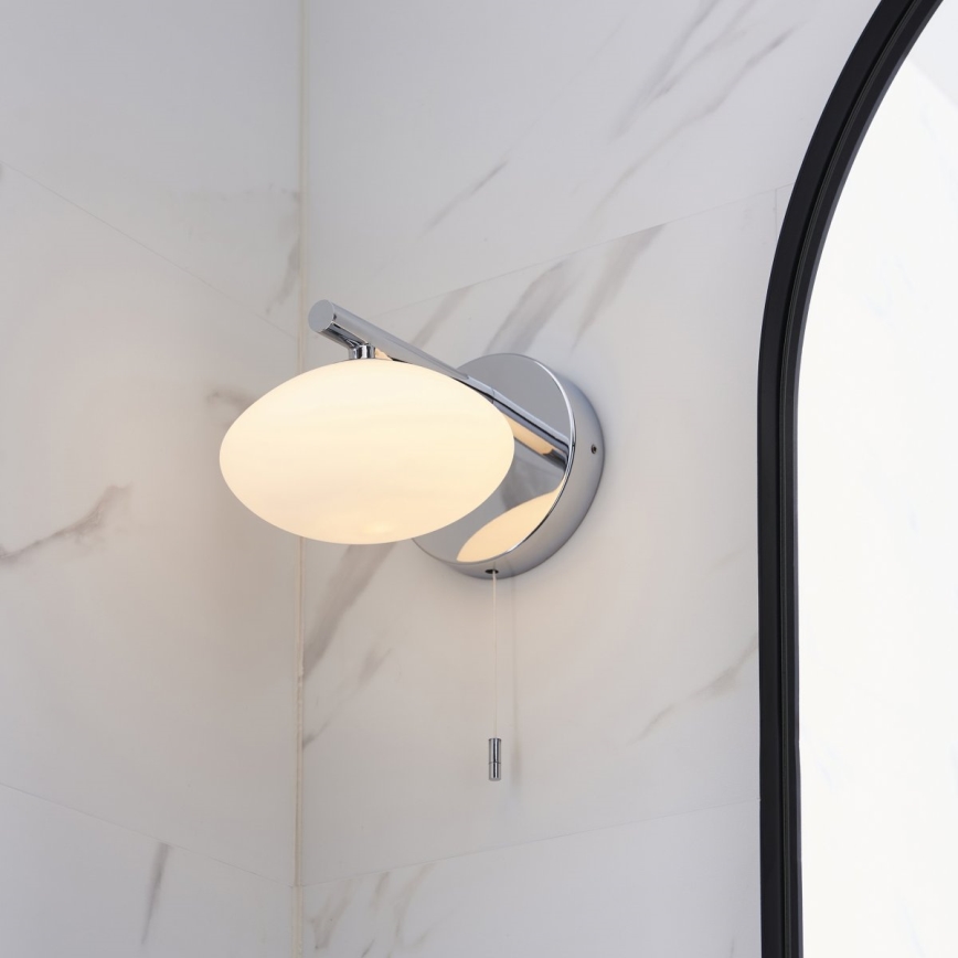 Endon 97181 - Badrumsvägglampa MOBIAS 1xG9/3W/230V IP44 blank krom/vit