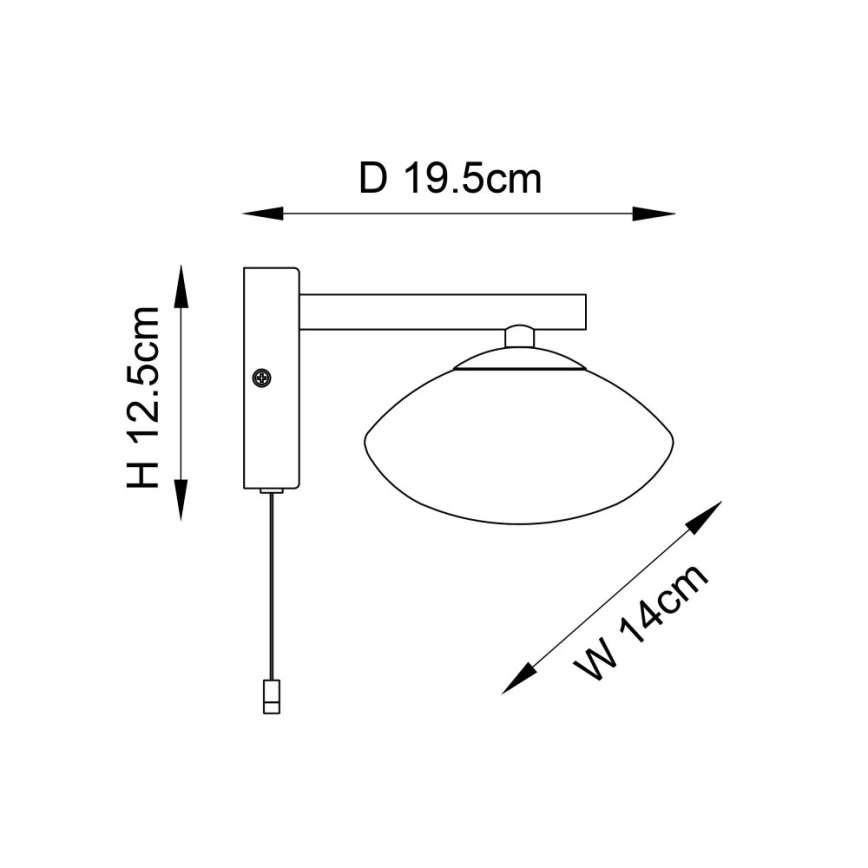 Endon 97181 - Badrumsvägglampa MOBIAS 1xG9/3W/230V IP44 blank krom/vit