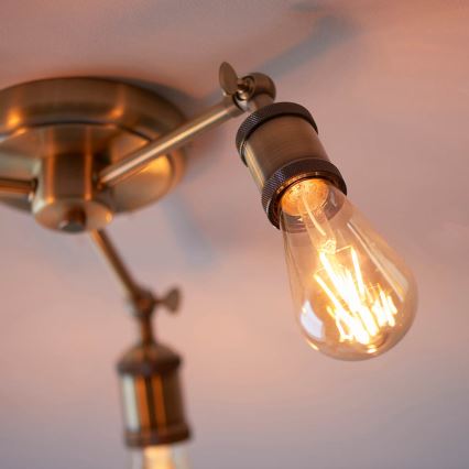 Endon 97243 - Spotlight HAL 3xE27/10W/230V mässing